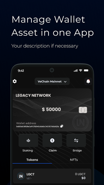 Legacy Wallet Schermafbeelding 0