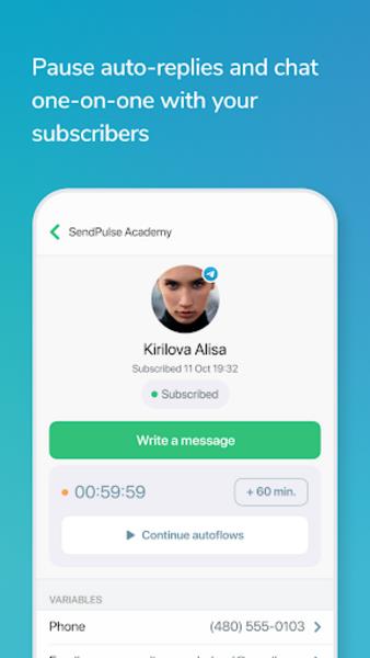 SendPulse Chatbots 스크린샷 2