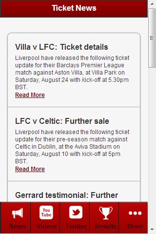 Liverpool Football News ဖန်သားပြင်ဓာတ်ပုံ 0