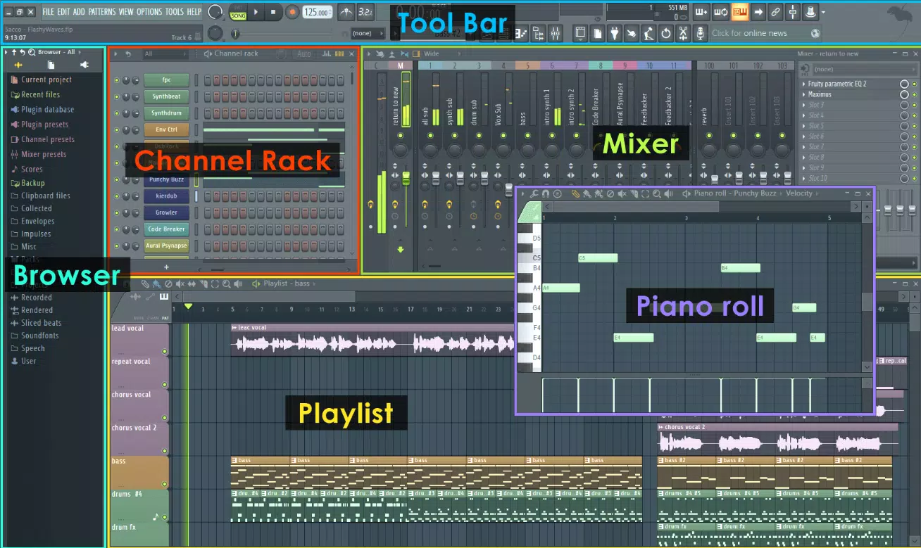 Schermata FL Studio for Beginners 0