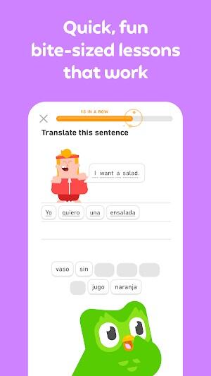 Duolingo ဖန်သားပြင်ဓာတ်ပုံ 1