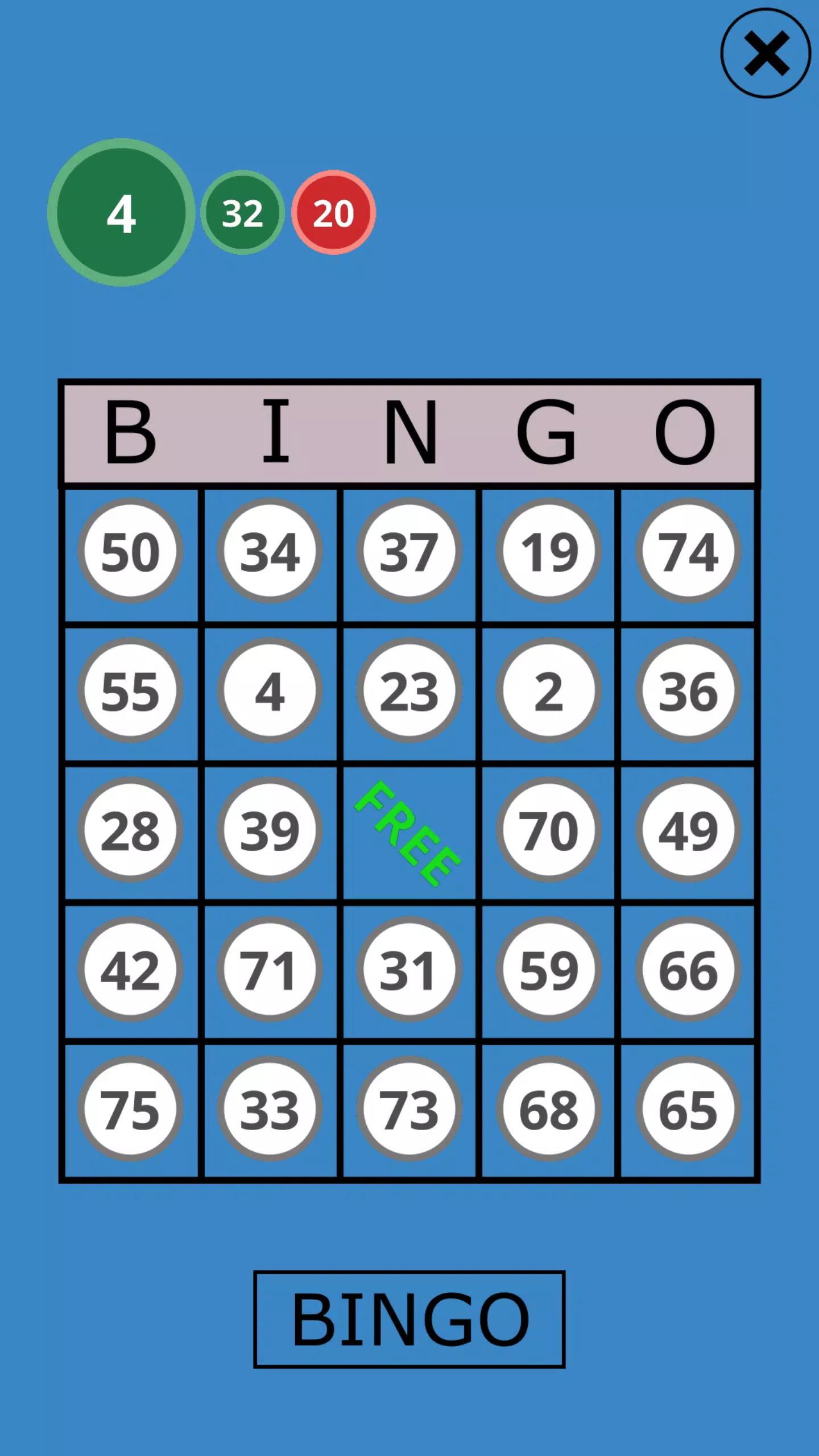 Classic Bingo Touch 螢幕截圖 0