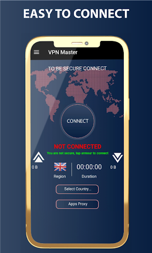 VPN Proxy Master Safe & secure Ảnh chụp màn hình 1