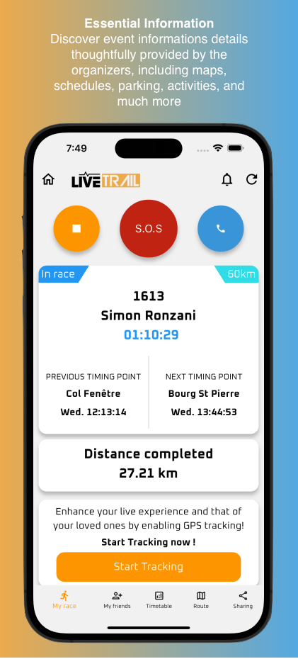 Schermata LiveTrail 1