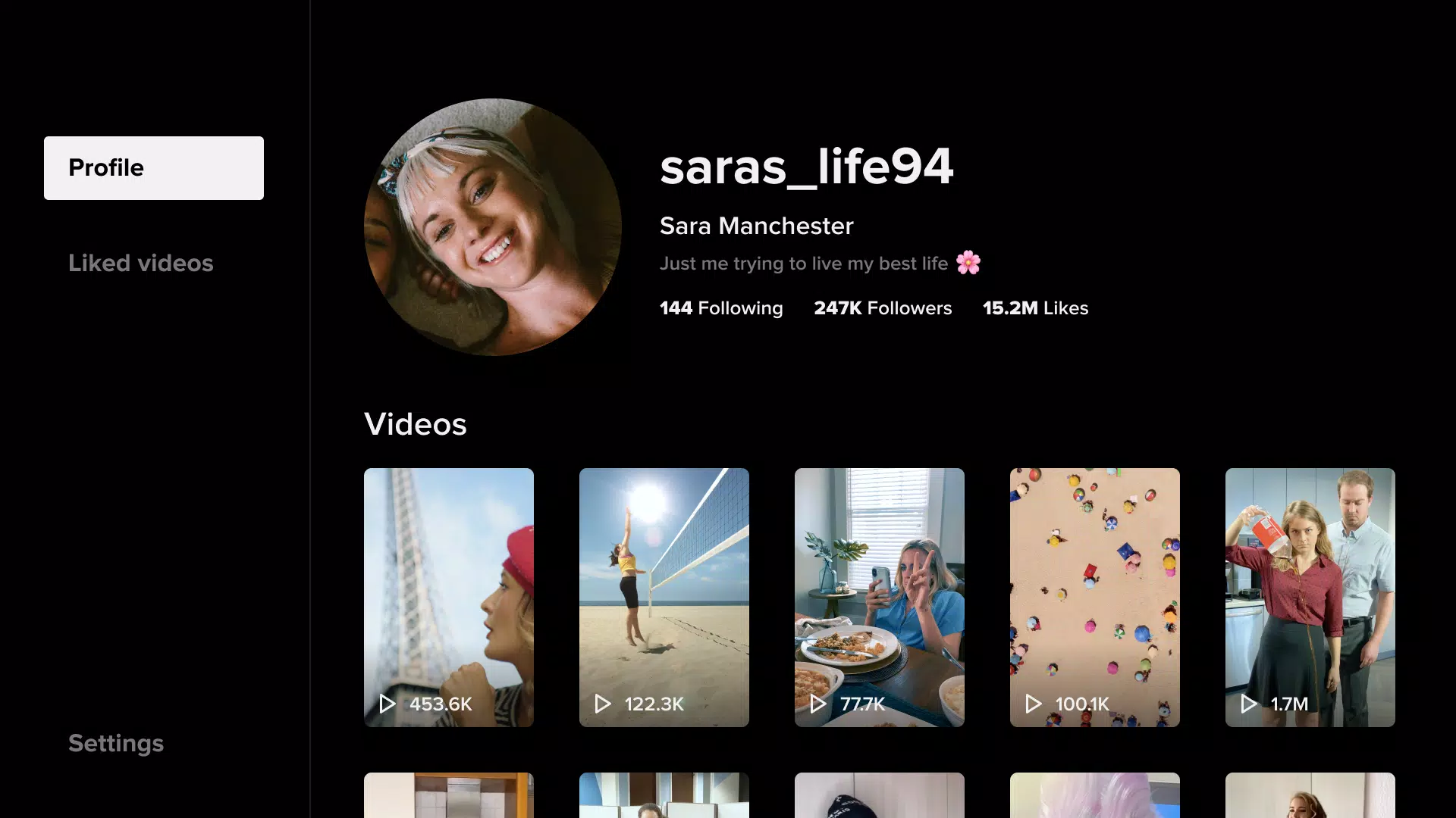 TikTok for Android TV ภาพหน้าจอ 3