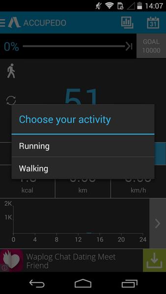 Accupedo Pedometer Zrzut ekranu 1