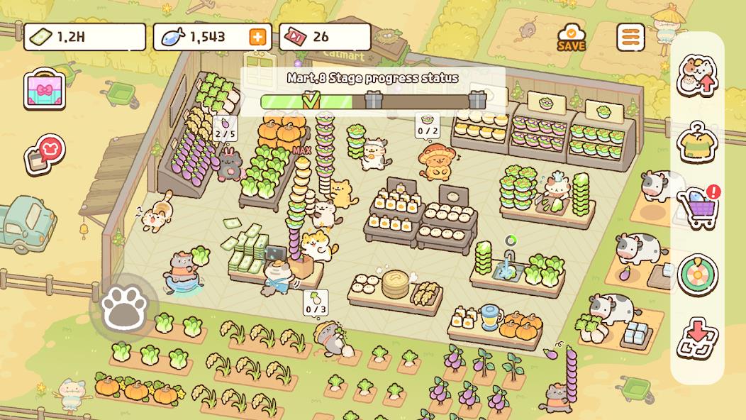 Cat Mart: Cute Grocery Shop Mod Ảnh chụp màn hình 3