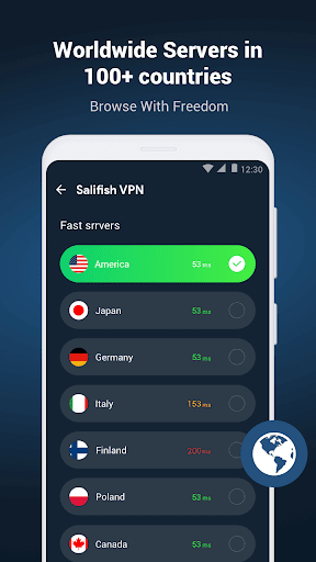 SailfishVPN - Fast, Secure VPN ภาพหน้าจอ 1