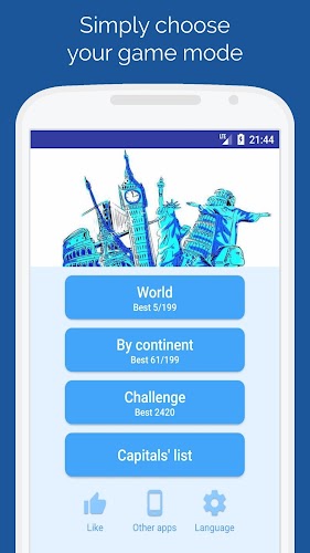 Capitals of the countries Quiz Captura de pantalla 3
