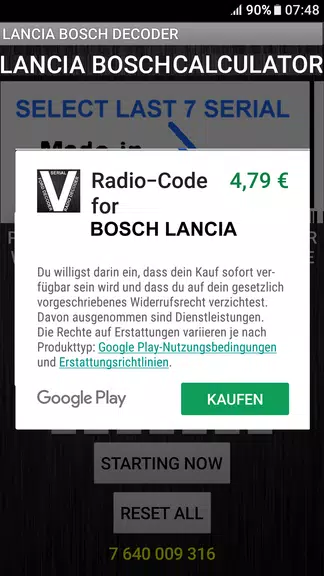 Bosch Lancia Radio Code Decode स्क्रीनशॉट 2