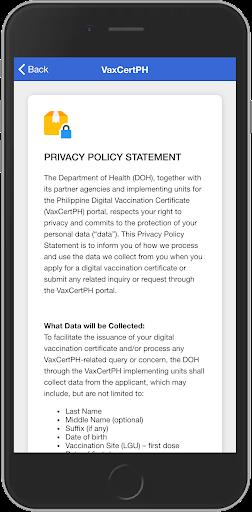 VaxCertPH Ekran Görüntüsü 1