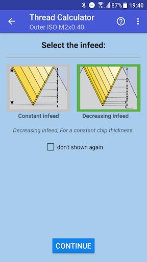 Thread calculator Tangkapan skrin 2