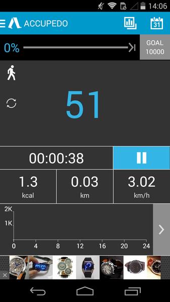 Podómetro Accupedo Captura de pantalla 3