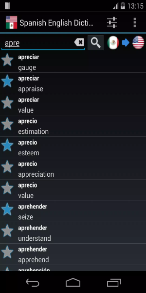 Offline Spanish English Dictionary Screenshot 0