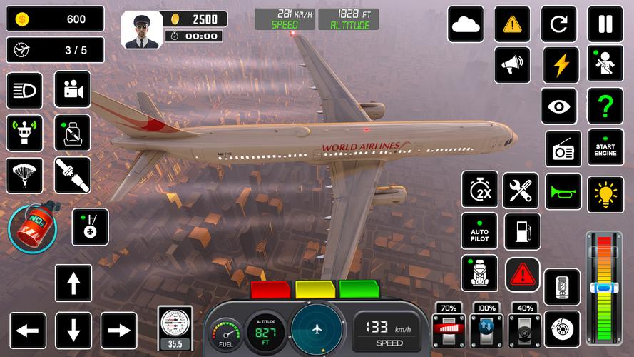 Pilot Flight Simulator Games Ảnh chụp màn hình 1