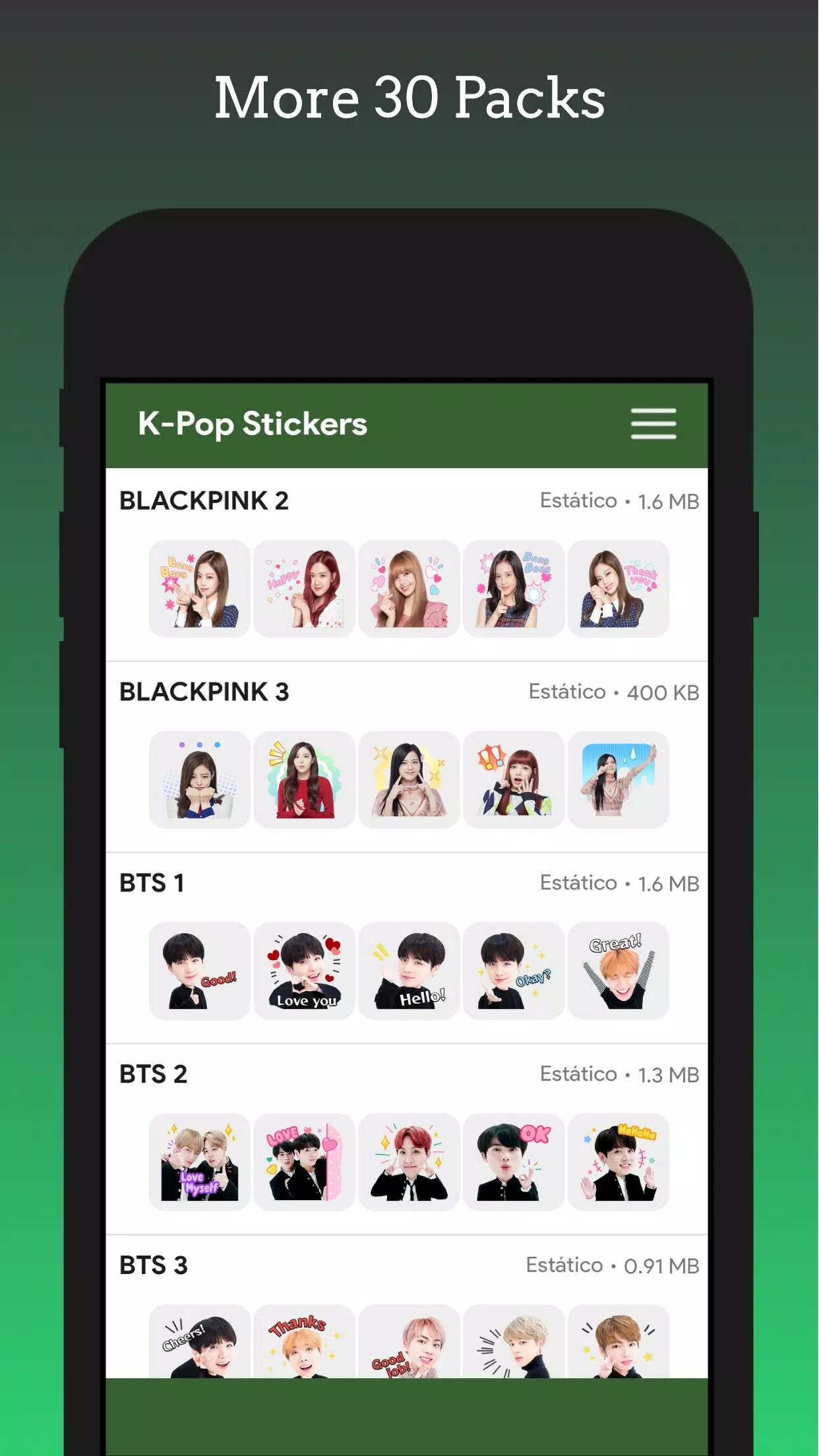 Stickers - KPop Korean BT24 螢幕截圖 1
