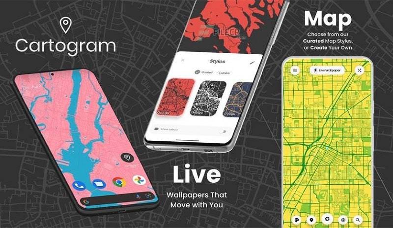 Cartogram - Live Map Wallpaper 螢幕截圖 0