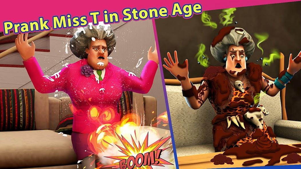 Scary Teacher Stone Age Mod 螢幕截圖 0