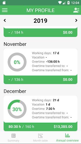 Working Timer - Timesheet 스크린샷 2