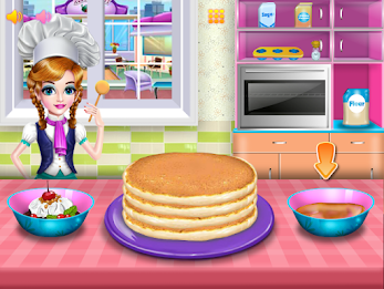 Girls cooking special cake Tangkapan skrin 0