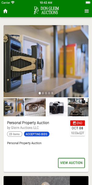 Don Gleim Auctions Captura de pantalla 2