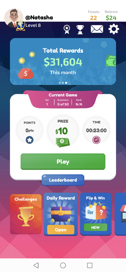 Play and Win-Win Cash Prizes! Скриншот 0