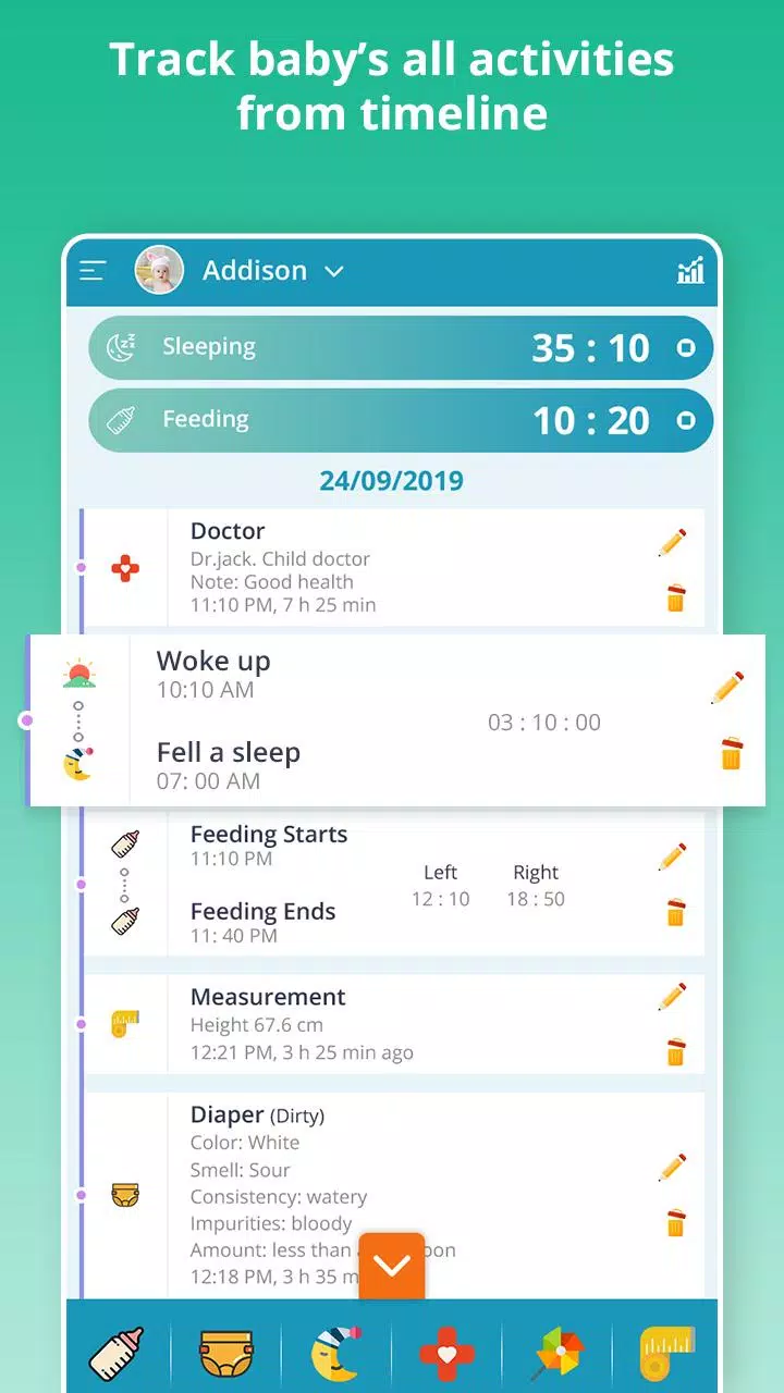 Baby Care - Newborn Feeding, D 螢幕截圖 2