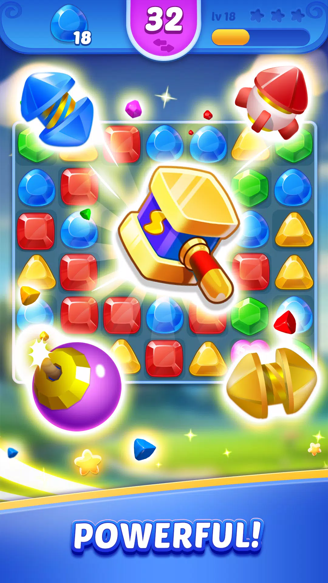 Jewel Blast Time - Match 3 Captura de pantalla 1