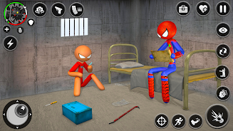 Spider Stick Hero Prison Break Ảnh chụp màn hình 0