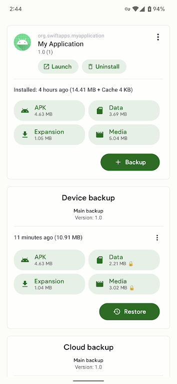 Swift Backup स्क्रीनशॉट 0