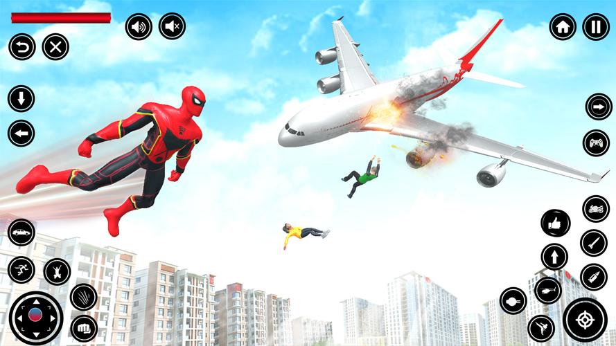 Flying Spider Rope Hero Fight スクリーンショット 0