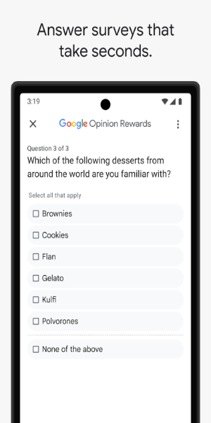 Google Opinion Rewards Schermafbeelding 1