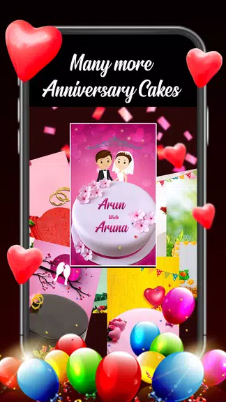 Name On Anniversary Cake ภาพหน้าจอ 1