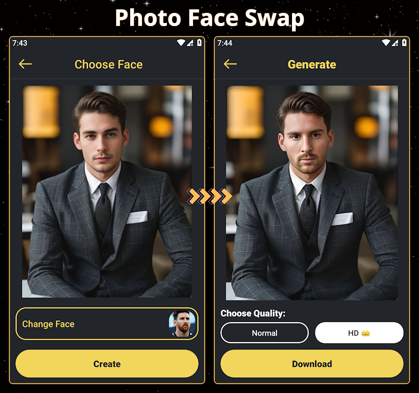 Face Over: AI Face Swap ဖန်သားပြင်ဓာတ်ပုံ 1