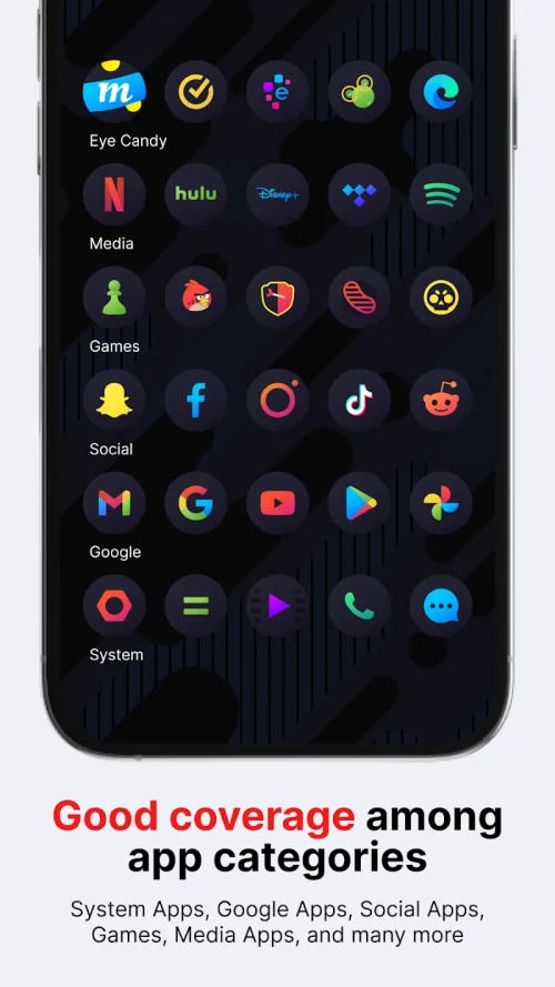 Hera Dark: Circle Icon Pack 螢幕截圖 3