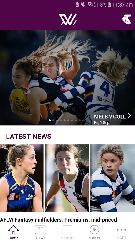 AFLW Official App Captura de pantalla 1