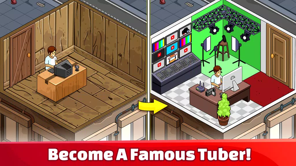 Tube Tycoon - Tubers Simulator 螢幕截圖 0
