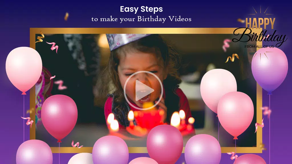 Make Birthday Video With Music Capture d'écran 0