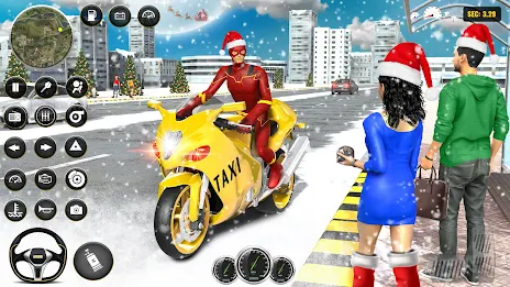 Superhero Bike Taxi Bike Games Schermafbeelding 0