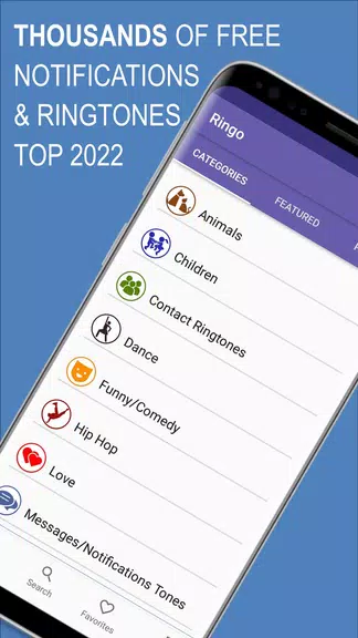Ringo Ringtones Notifications स्क्रीनशॉट 0