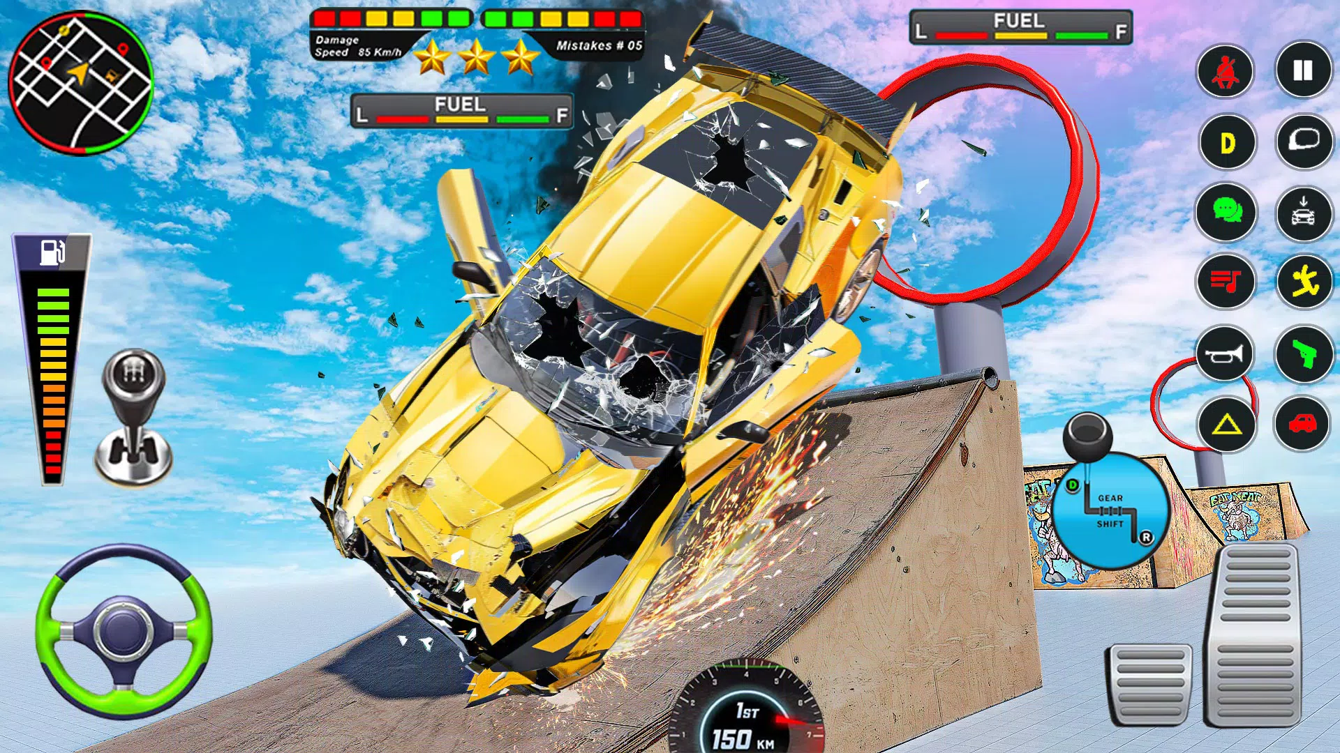 Mega Ramp Car Crash Simulator ဖန်သားပြင်ဓာတ်ပုံ 3