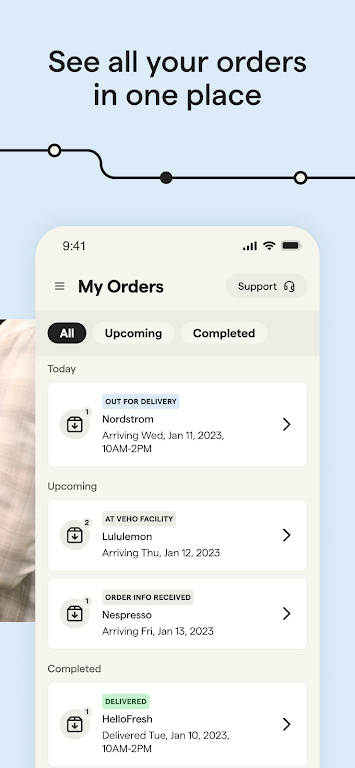 Veho - Manage your deliveries Screenshot 1