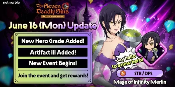 Merlin sluit zich aan bij de zeven dodelijke zonden: Idle Adventure in Nieuwe Update