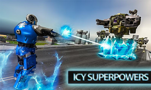 Ice Superhero Flying Robot - F स्क्रीनशॉट 1