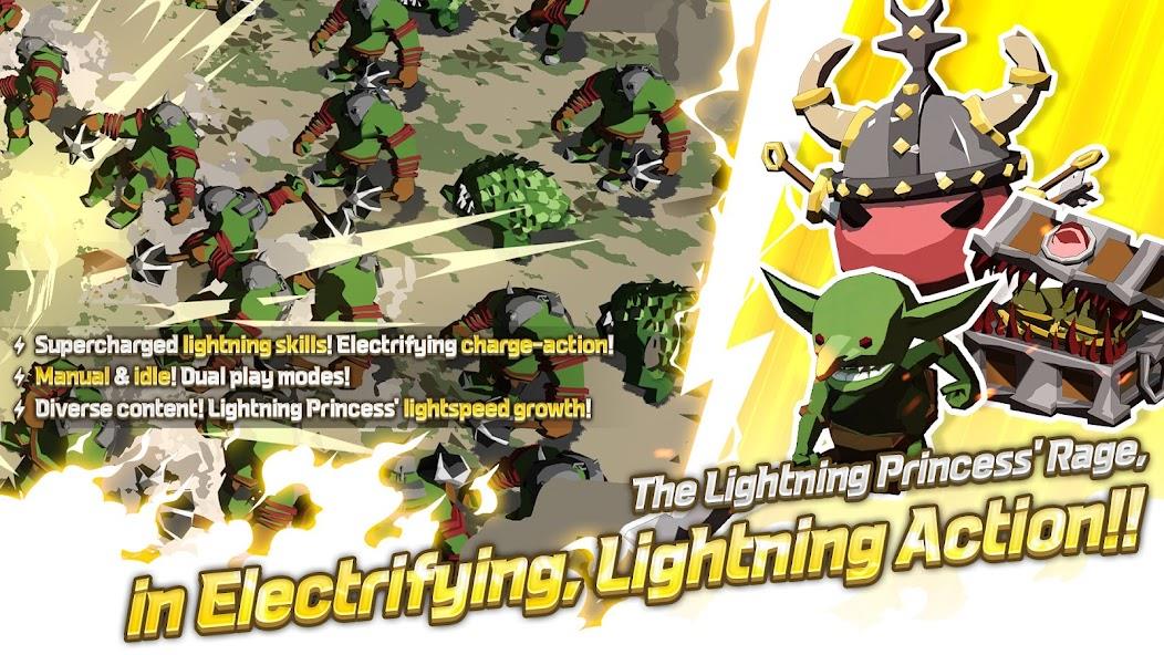 Lightning Princess: Idle RPG Mod ภาพหน้าจอ 1