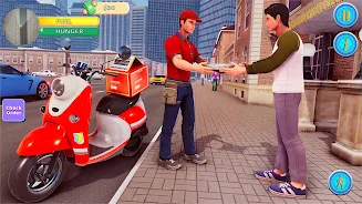 Food Delivery Boy Bike Game 3D Zrzut ekranu 0