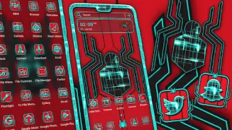 Tech Spider Launcher Theme Captura de pantalla 0