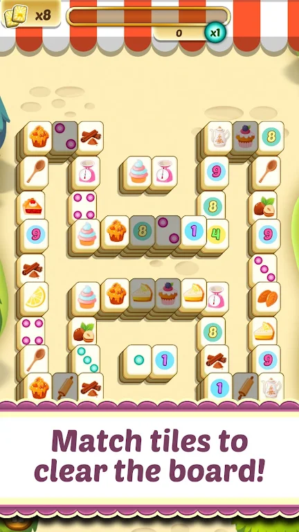 Mahjong Solitaire Cupcake Bake Schermafbeelding 0