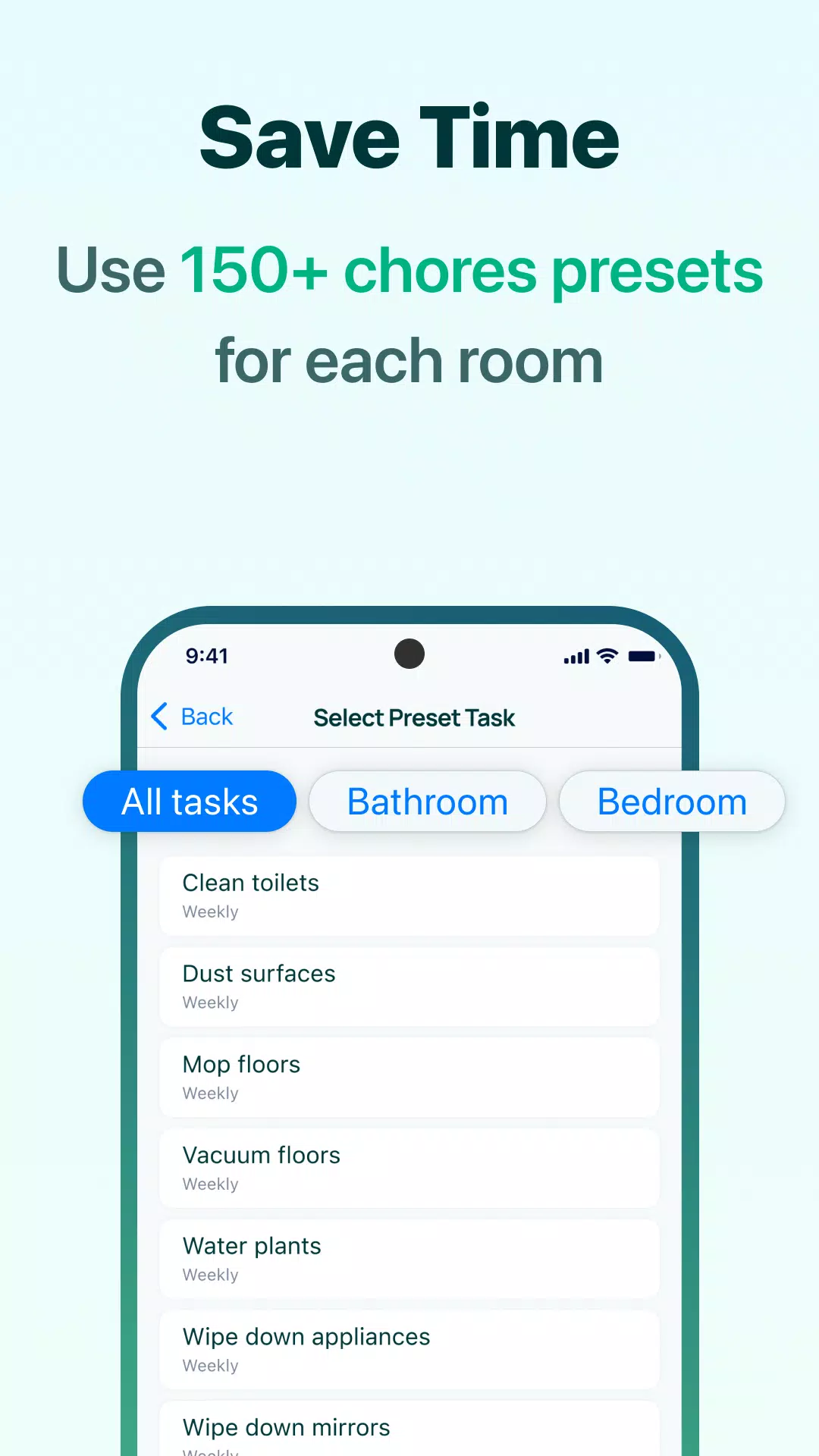 House Chores Cleaning Schedule Zrzut ekranu 1