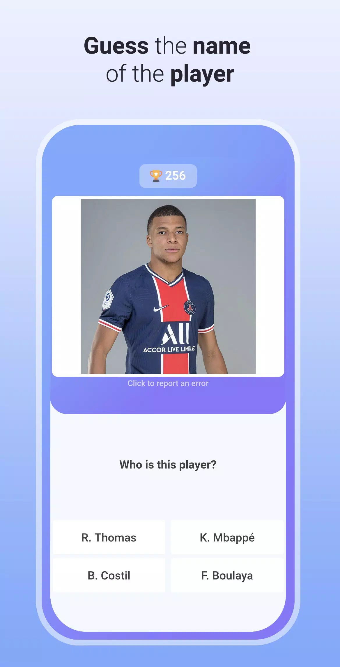 Quiz Soccer - Guess the name 螢幕截圖 0